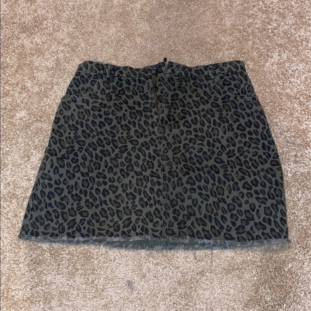 Cheetah jean skirt from Adair Boutique
